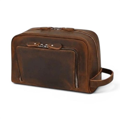 Le Triando | Grande Trousse Homme Cuir de Vache 3 Compartiments
