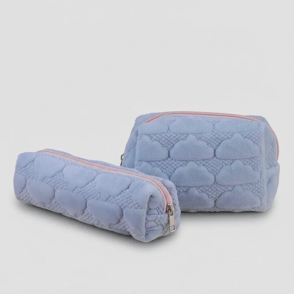 Lot 2 trousses de maquillage en peluche 