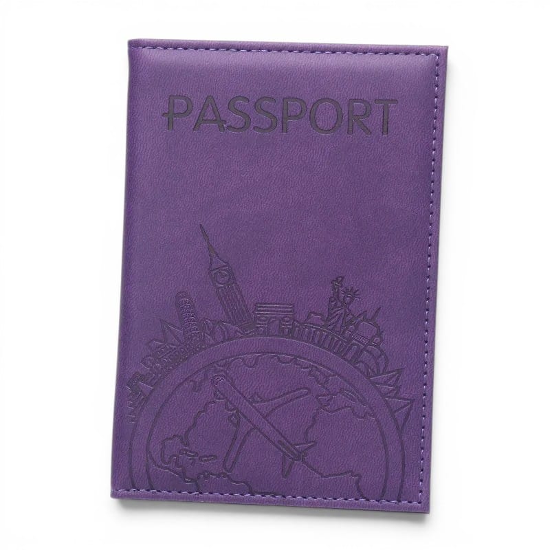 Porte-passeport imprimé avions en cuir PU — Léger & stylé | TrousseUp