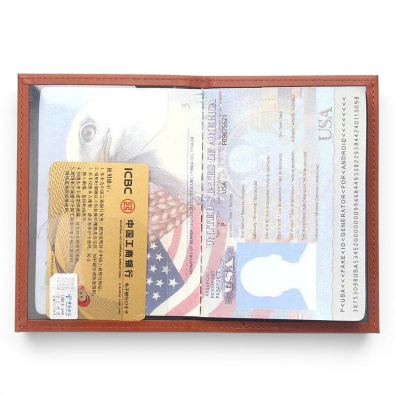 Porte-passeport imprimé avions en cuir PU — Léger & stylé | TrousseUp