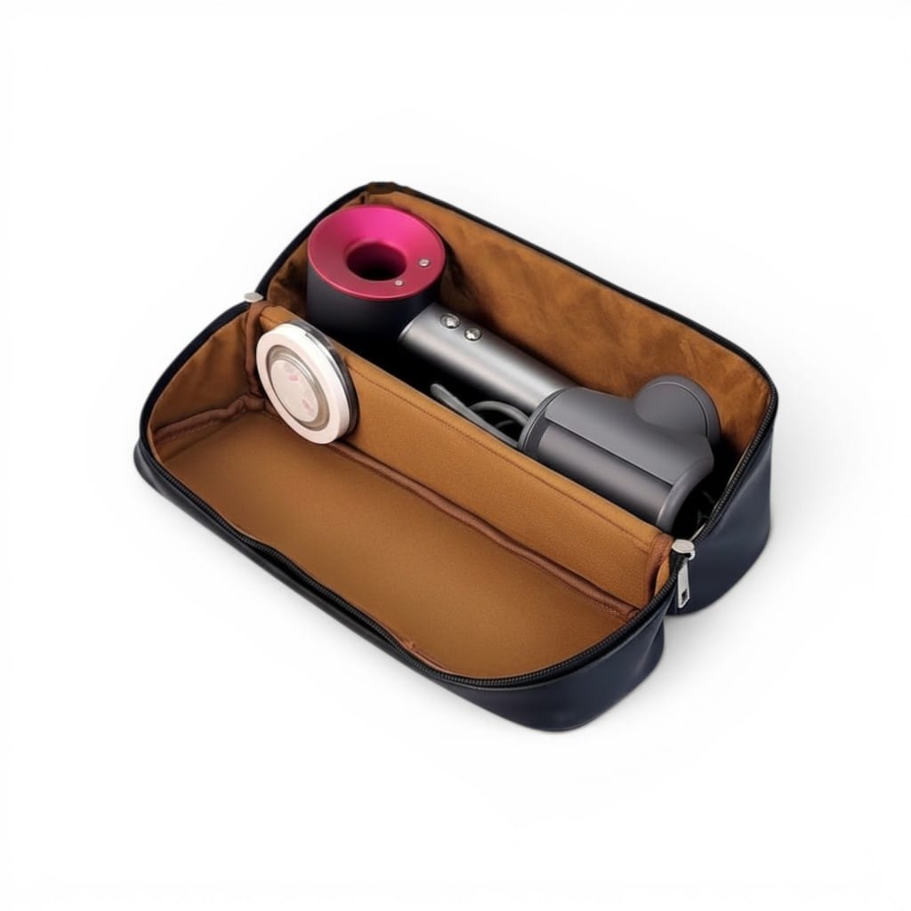 Sac de rangement sèche-cheveux et lisseur en cuir PU | TrousseUp