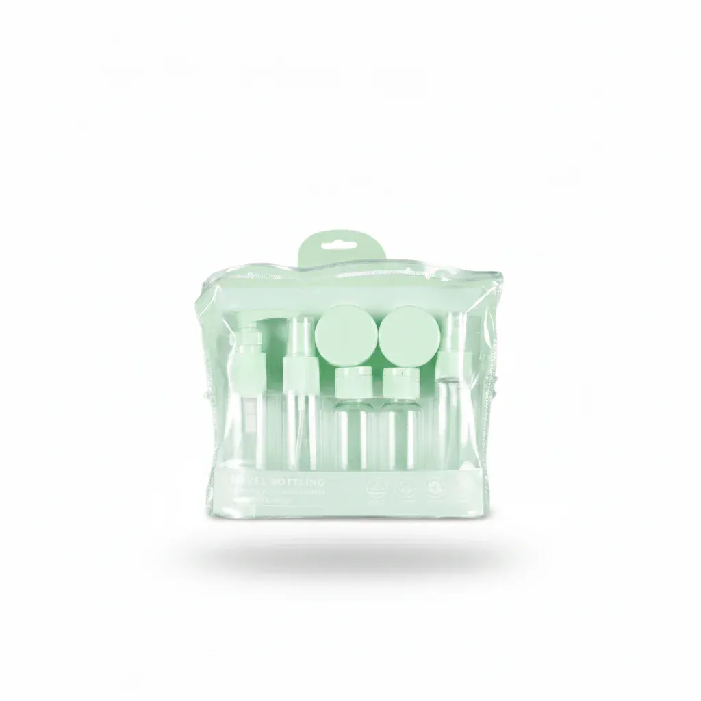 Set de 7 flacons de voyage – Accessoires cabine avion