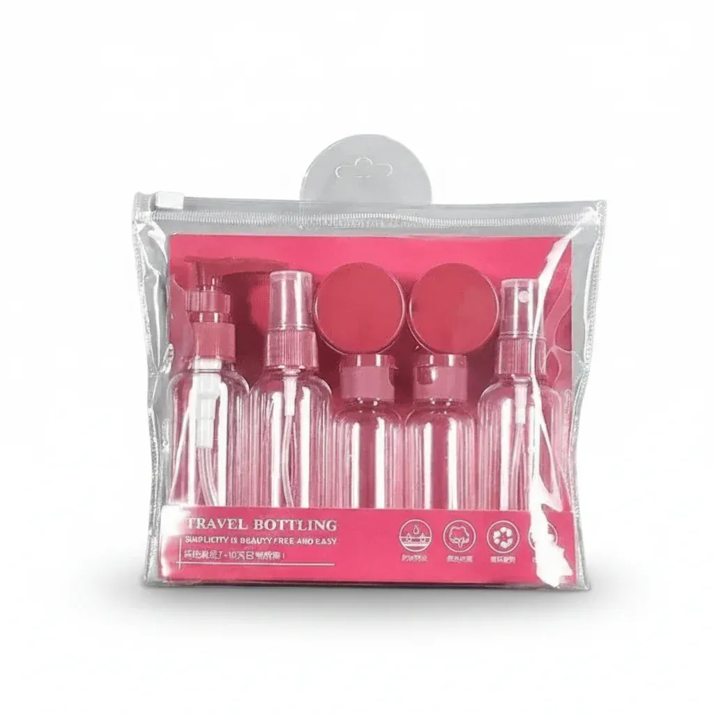 Set de 7 flacons de voyage – Accessoires cabine avion