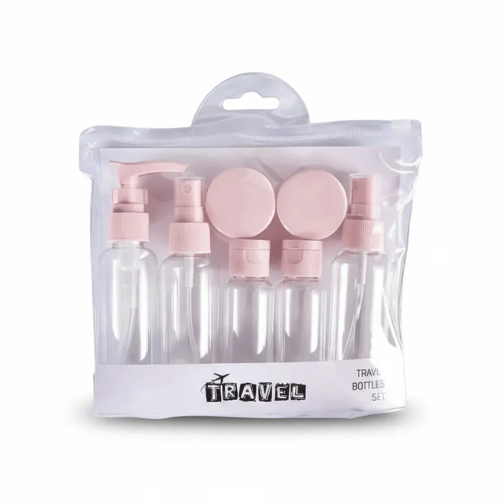 Set de 7 flacons de voyage – Accessoires cabine avion