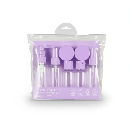 Set de 7 flacons de voyage – Accessoires cabine avion