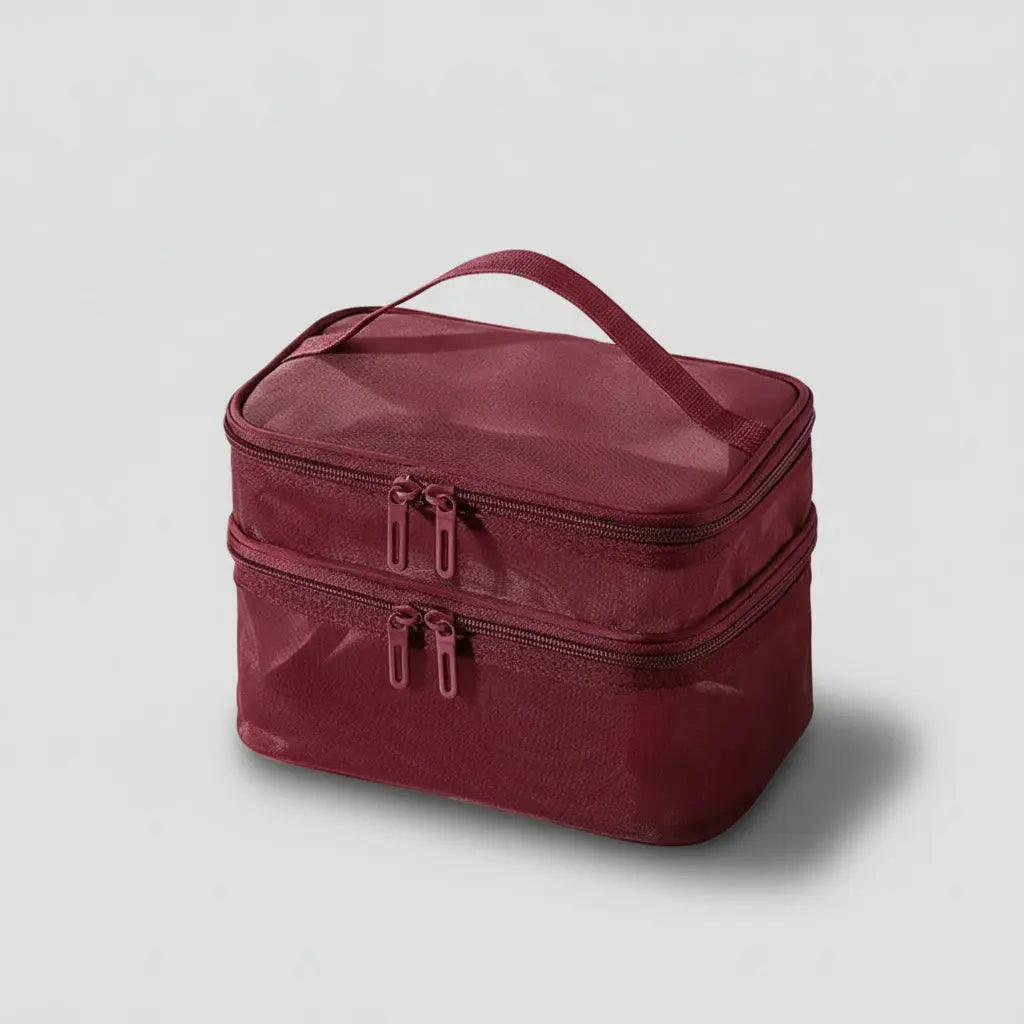 Trousse de toilette 2 étages mesh transparent