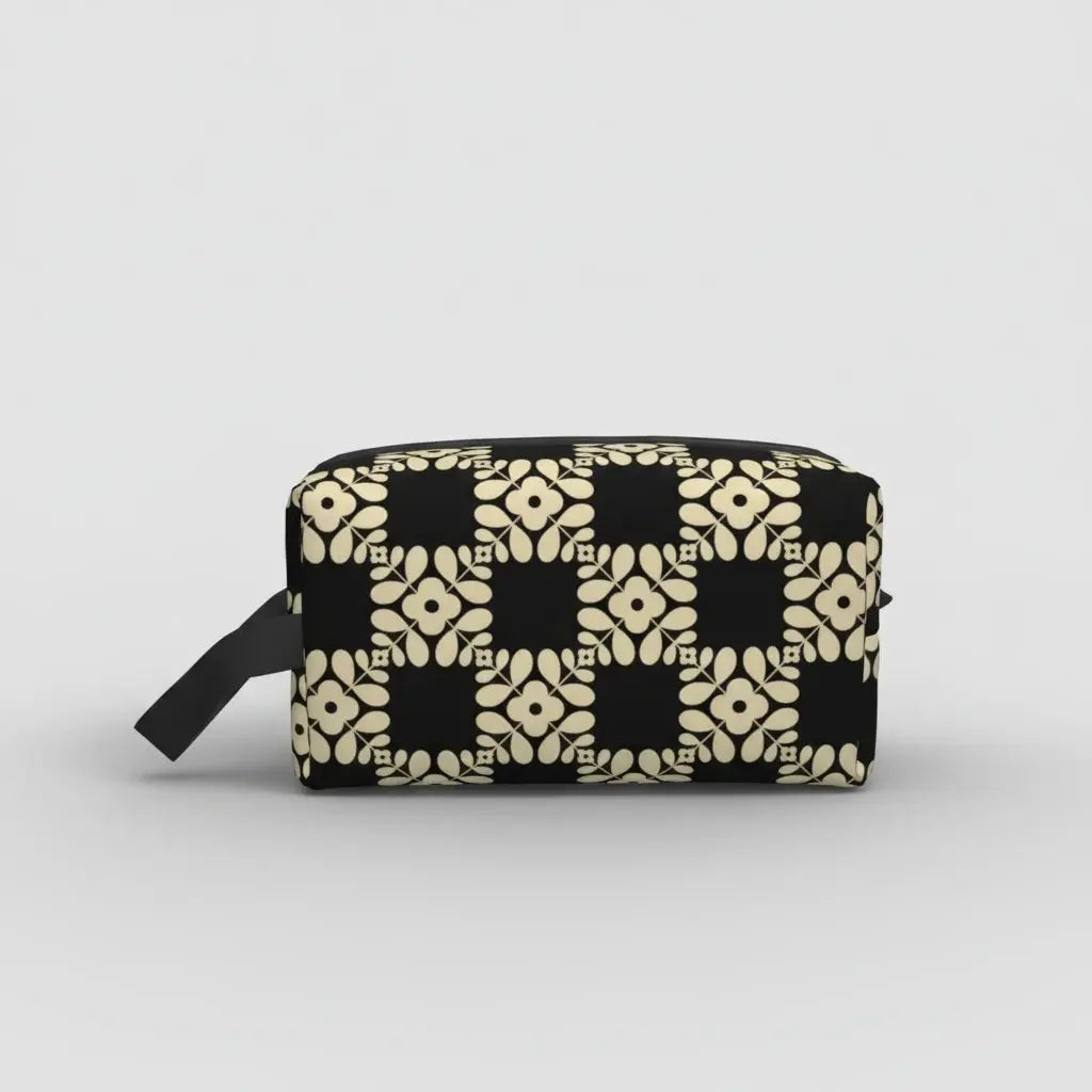 Trousse de toilette à motifs floraux rétro 