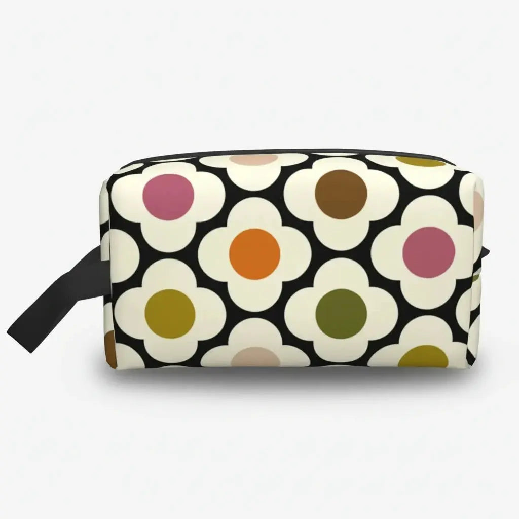 Trousse de toilette à motifs floraux rétro 