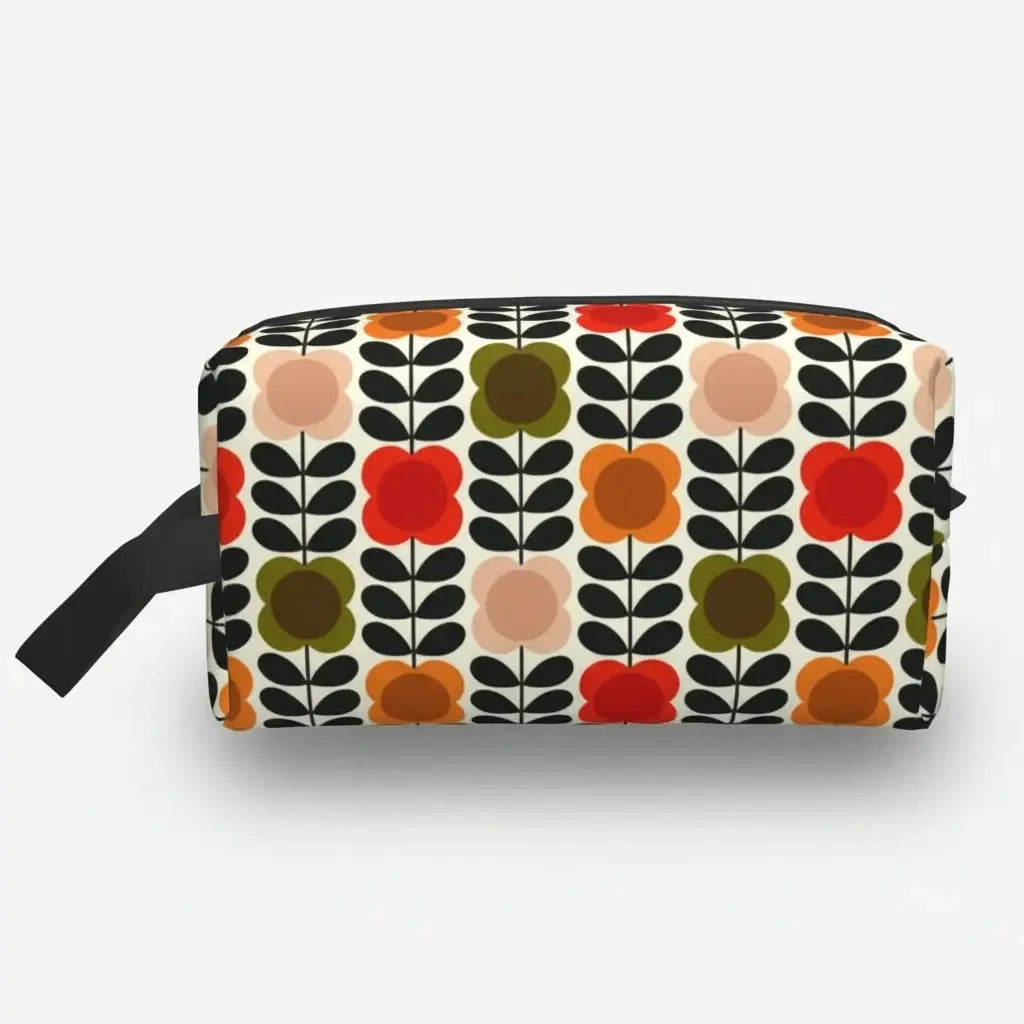 Trousse de toilette à motifs floraux rétro 