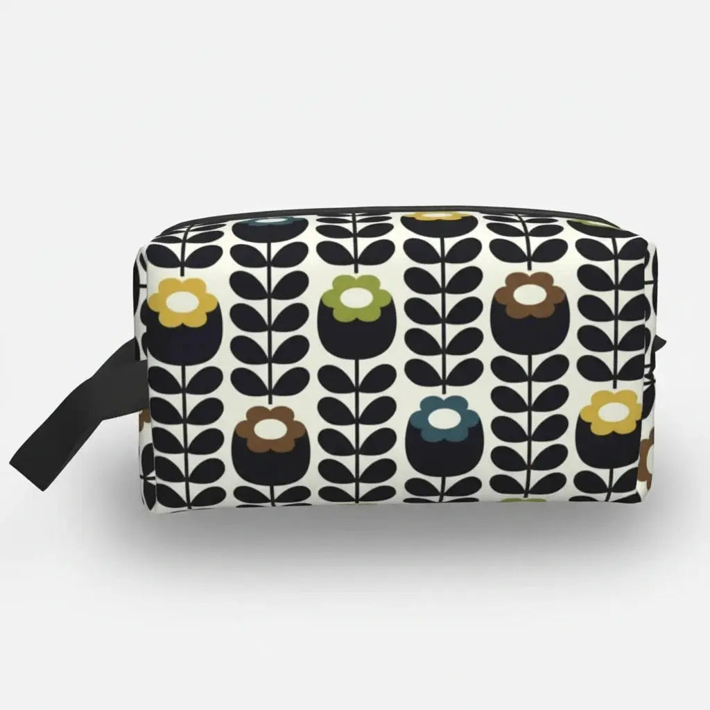 Trousse de toilette à motifs floraux rétro 