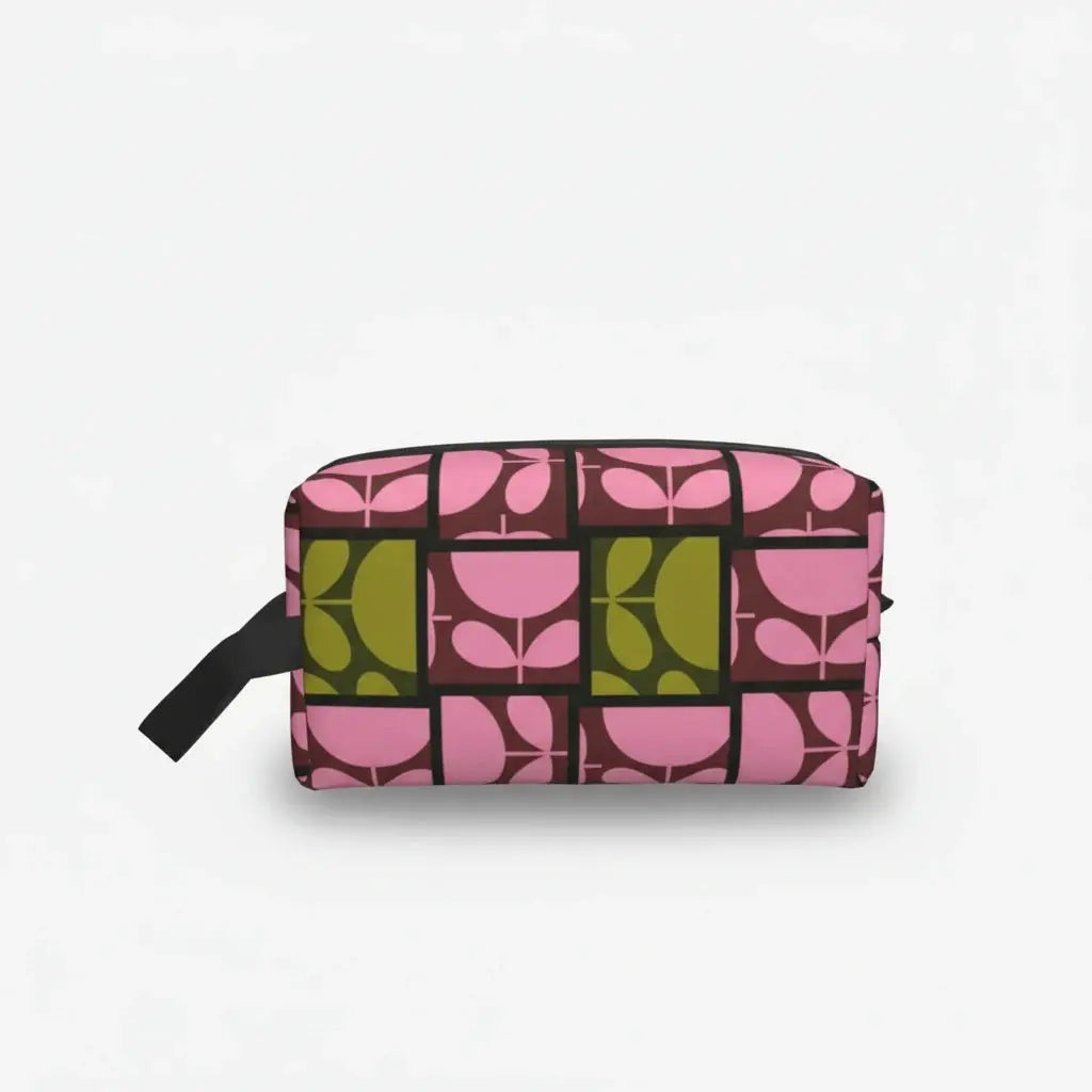 Trousse de toilette à motifs floraux rétro 