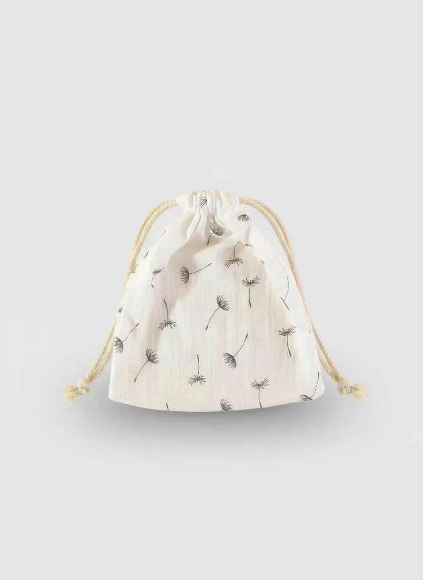 Trousse de toilette bébé | Pochette poussette coton 3 pièces