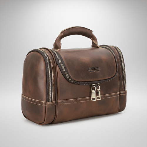 Trousse de toilette cuir homme – Crazy Horse-personnalisable