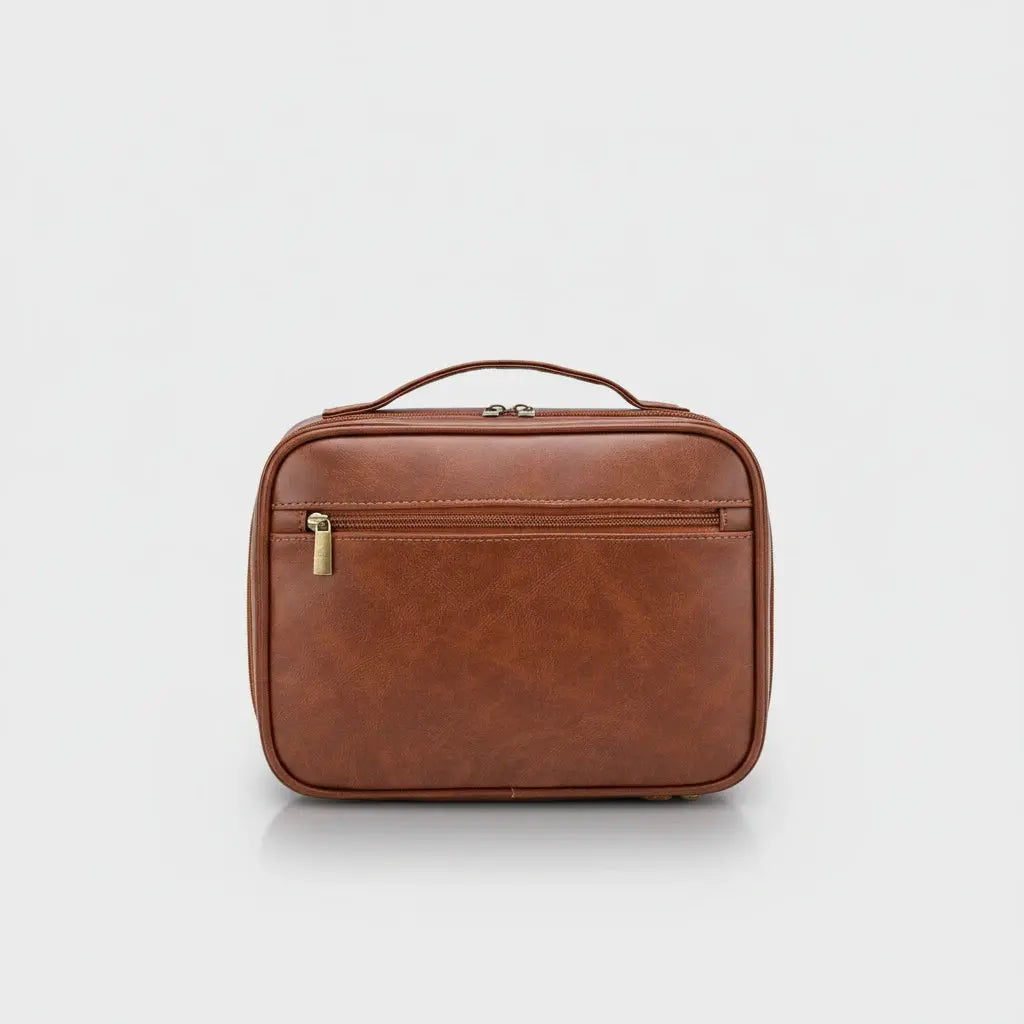 Trousse de toilette cuir PU suspendue homme – Étanche