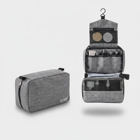 Trousse de toilette dépliable avec crochet