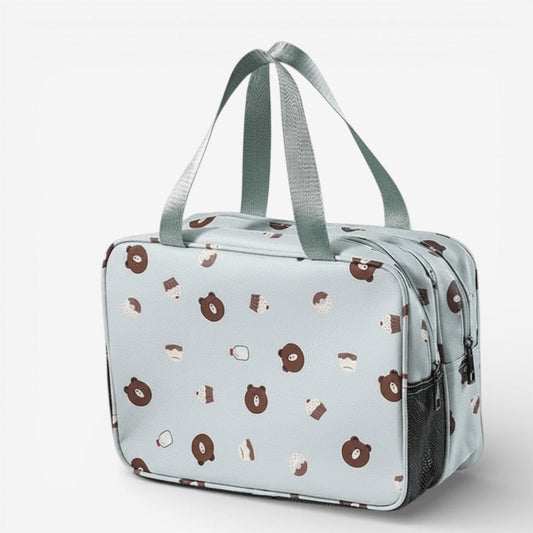 Trousse de toilette double couche grande capacité