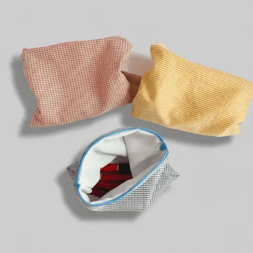 Trousse de toilette en coton & lin – Légère et pratique