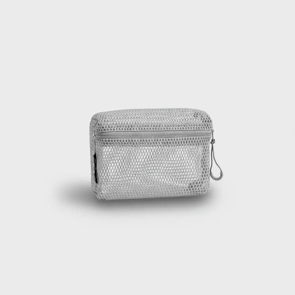 Trousse de toilette en nylon mesh avec poignée