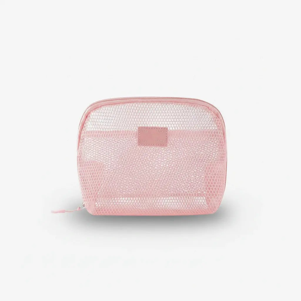Trousse de toilette en nylon mesh avec poignée