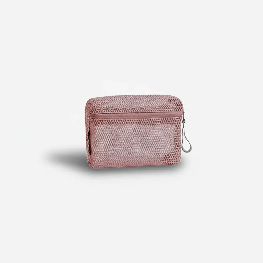 Trousse de toilette en nylon mesh avec poignée