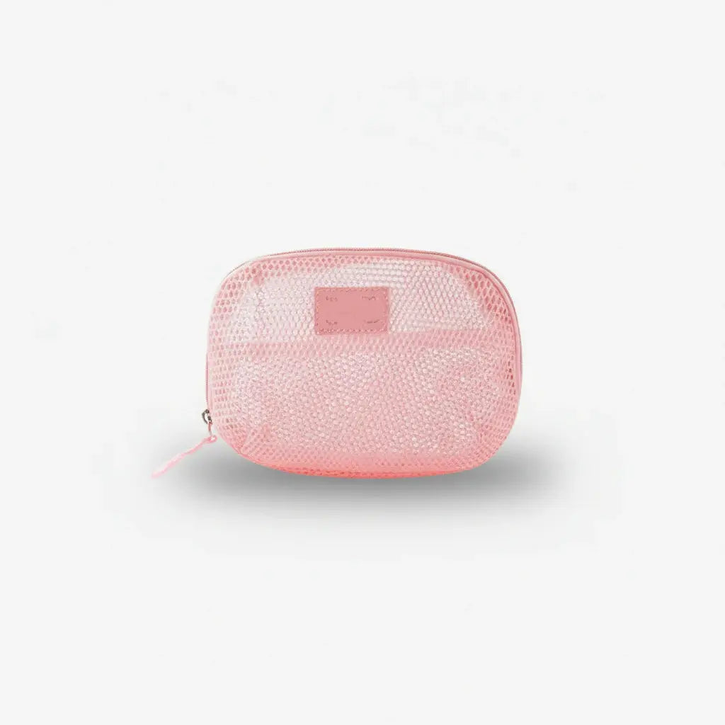 Trousse de toilette en nylon mesh avec poignée