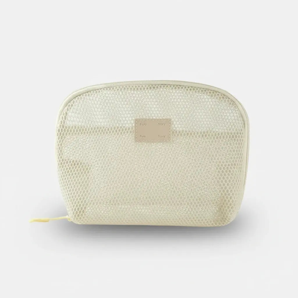 Trousse de toilette en nylon mesh avec poignée