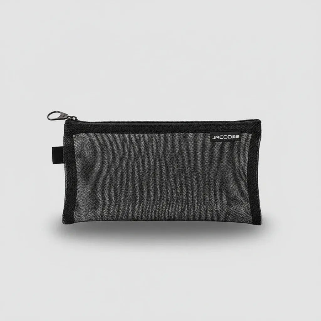 Trousse de toilette en nylon mesh transparent
