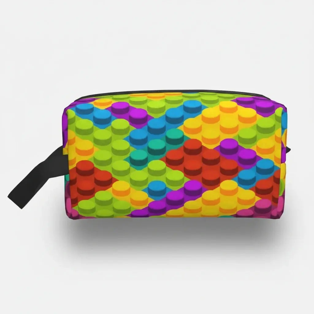 Trousse de toilette femme blocs colorés