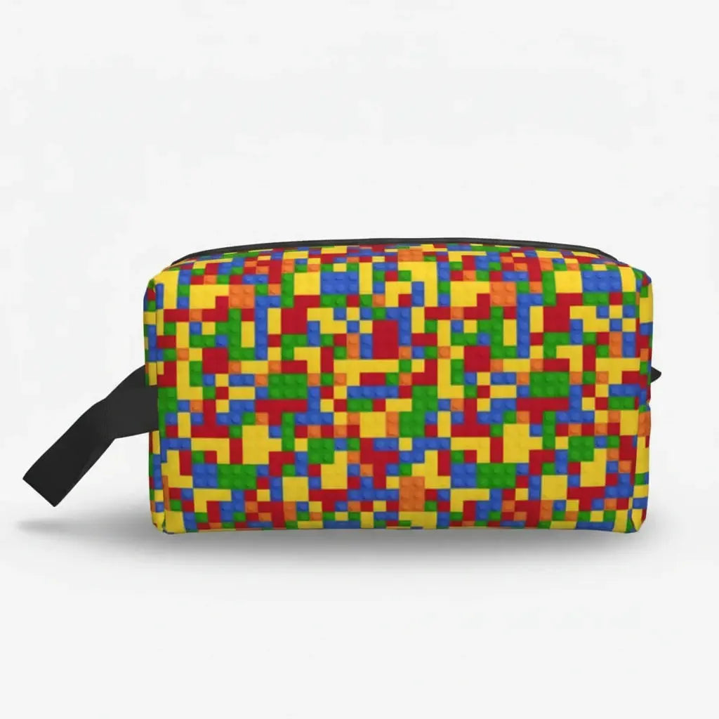 Trousse de toilette femme blocs colorés