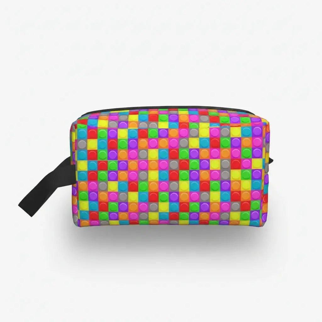 Trousse de toilette femme blocs colorés