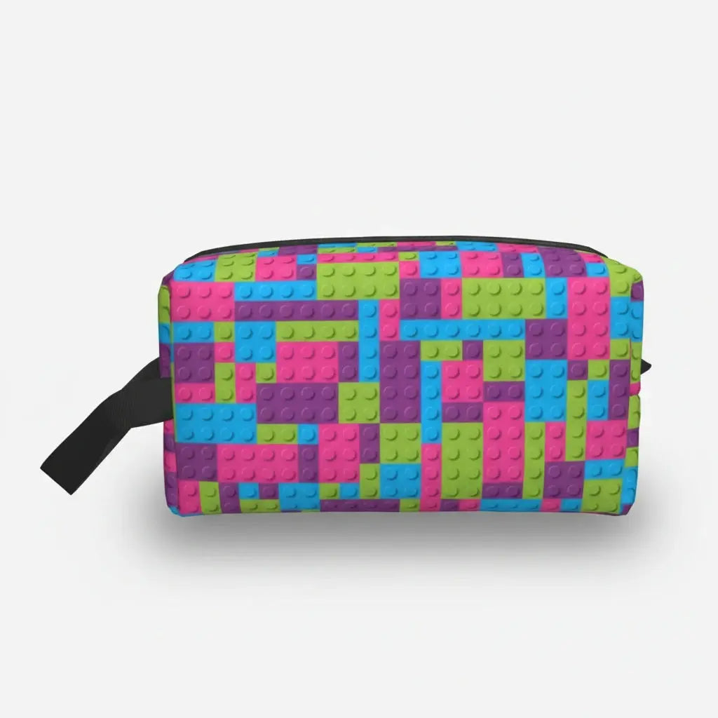 Trousse de toilette femme blocs colorés