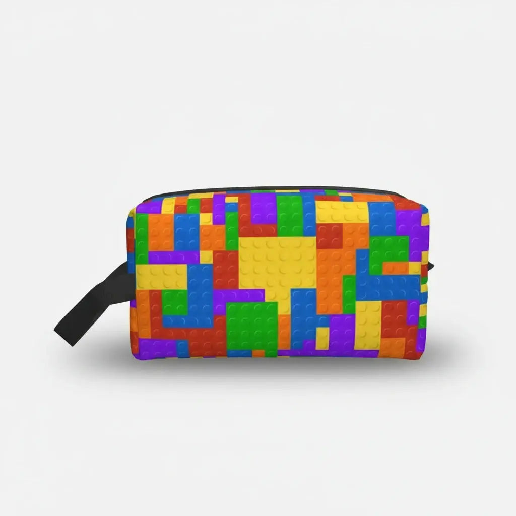 Trousse de toilette femme blocs colorés