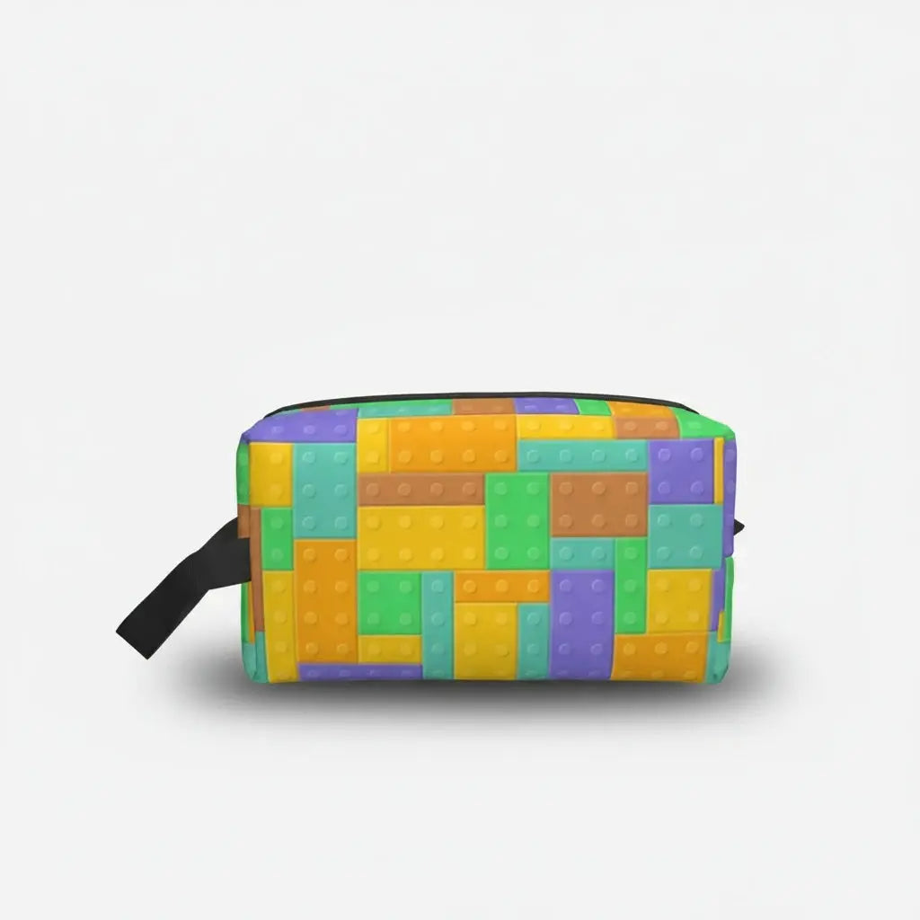 Trousse de toilette femme blocs colorés