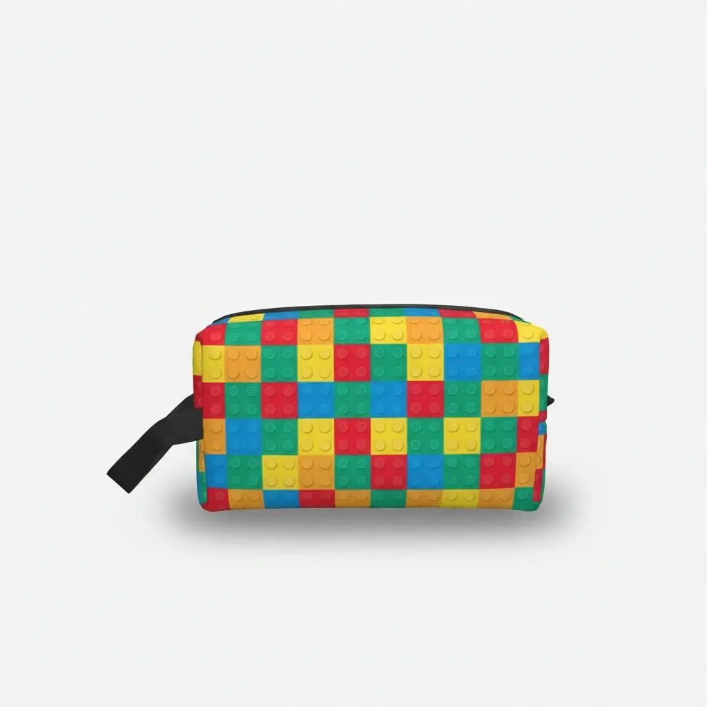 Trousse de toilette femme blocs colorés