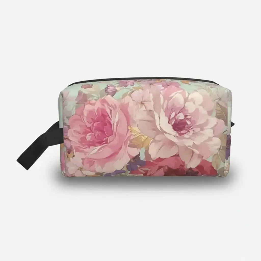 Trousse de toilette femme fleurie – grande capacité chic