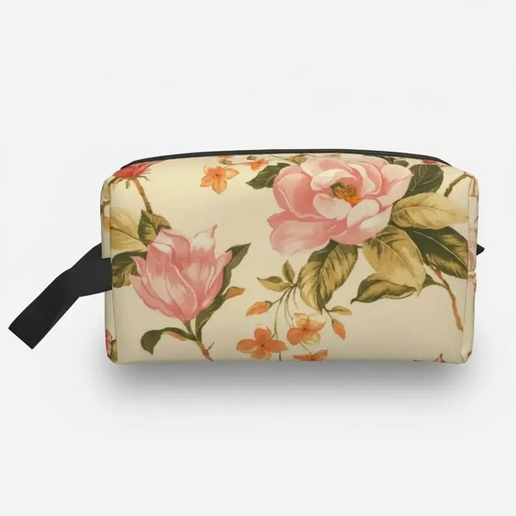 Trousse de toilette femme fleurie – grande capacité chic