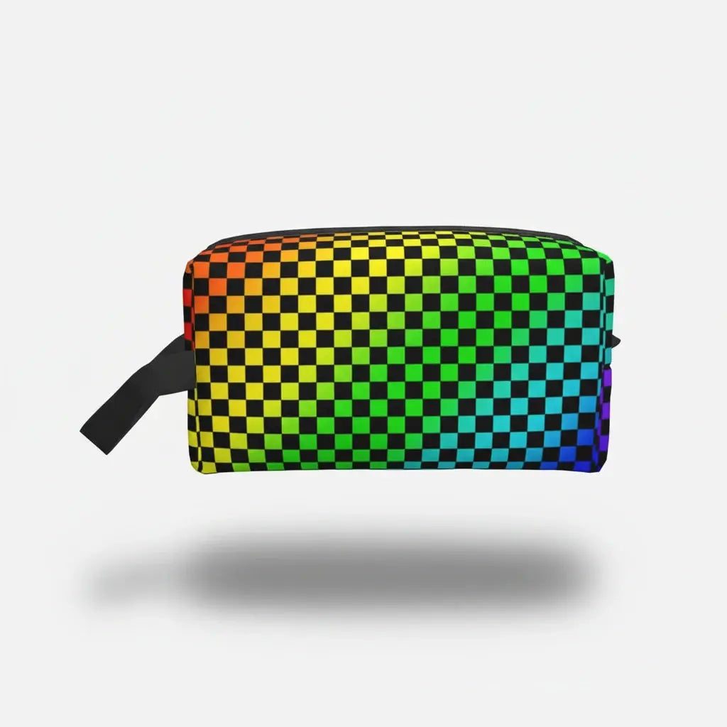 Trousse de toilette femme motifs géométriques