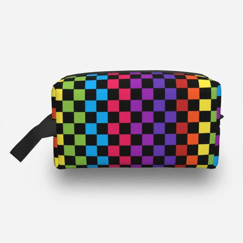 Trousse de toilette femme motifs géométriques