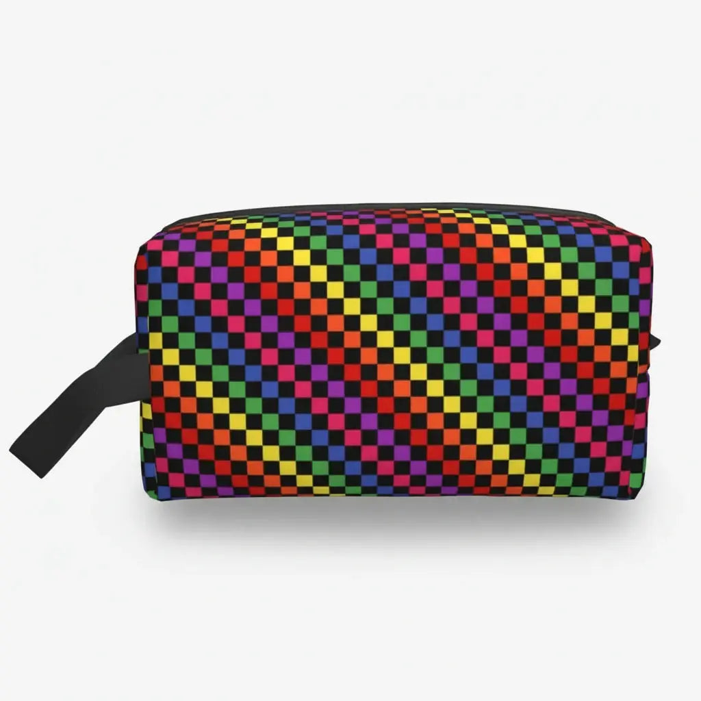 Trousse de toilette femme motifs géométriques