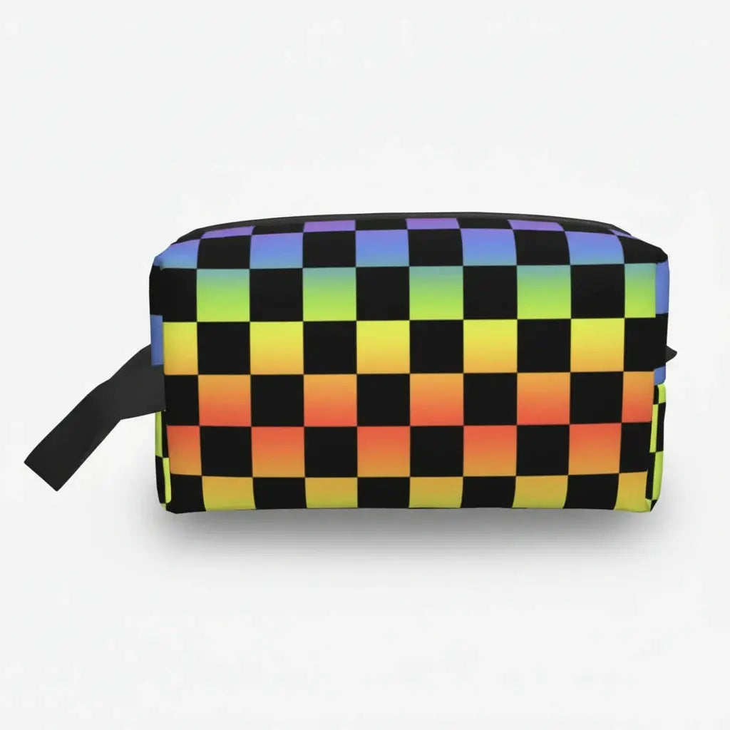 Trousse de toilette femme motifs géométriques