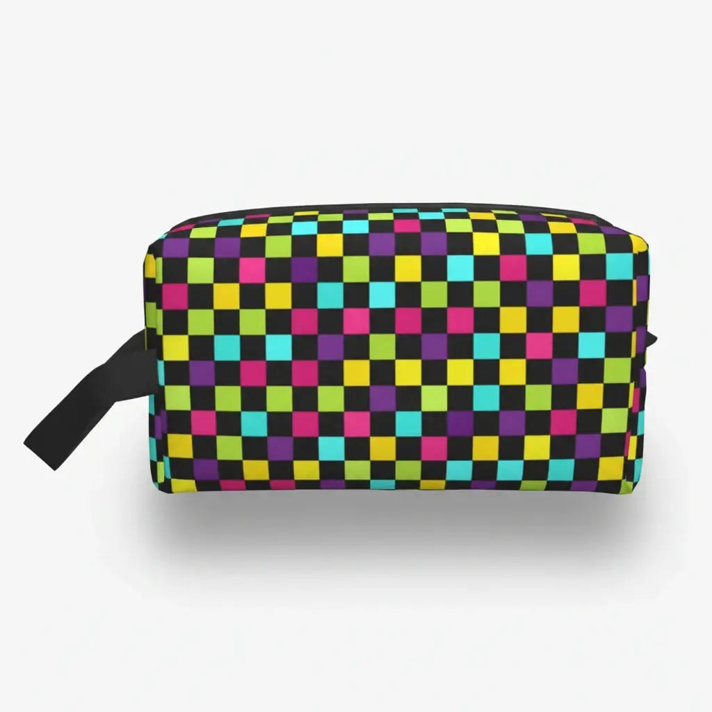 Trousse de toilette femme motifs géométriques