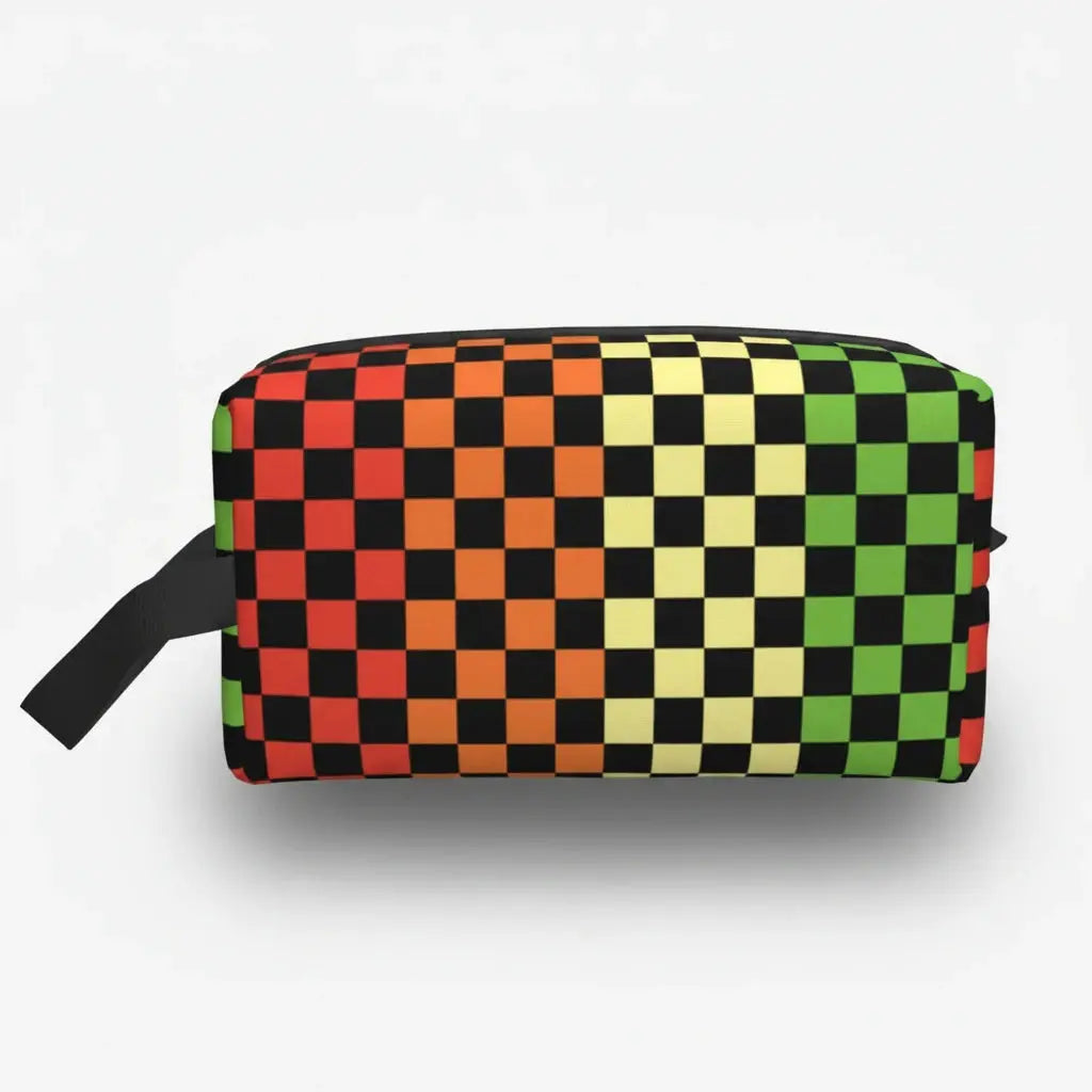 Trousse de toilette femme motifs géométriques