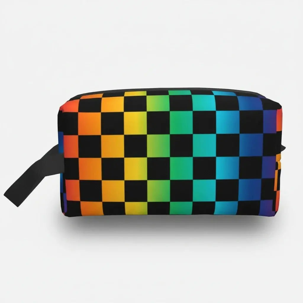 Trousse de toilette femme motifs géométriques