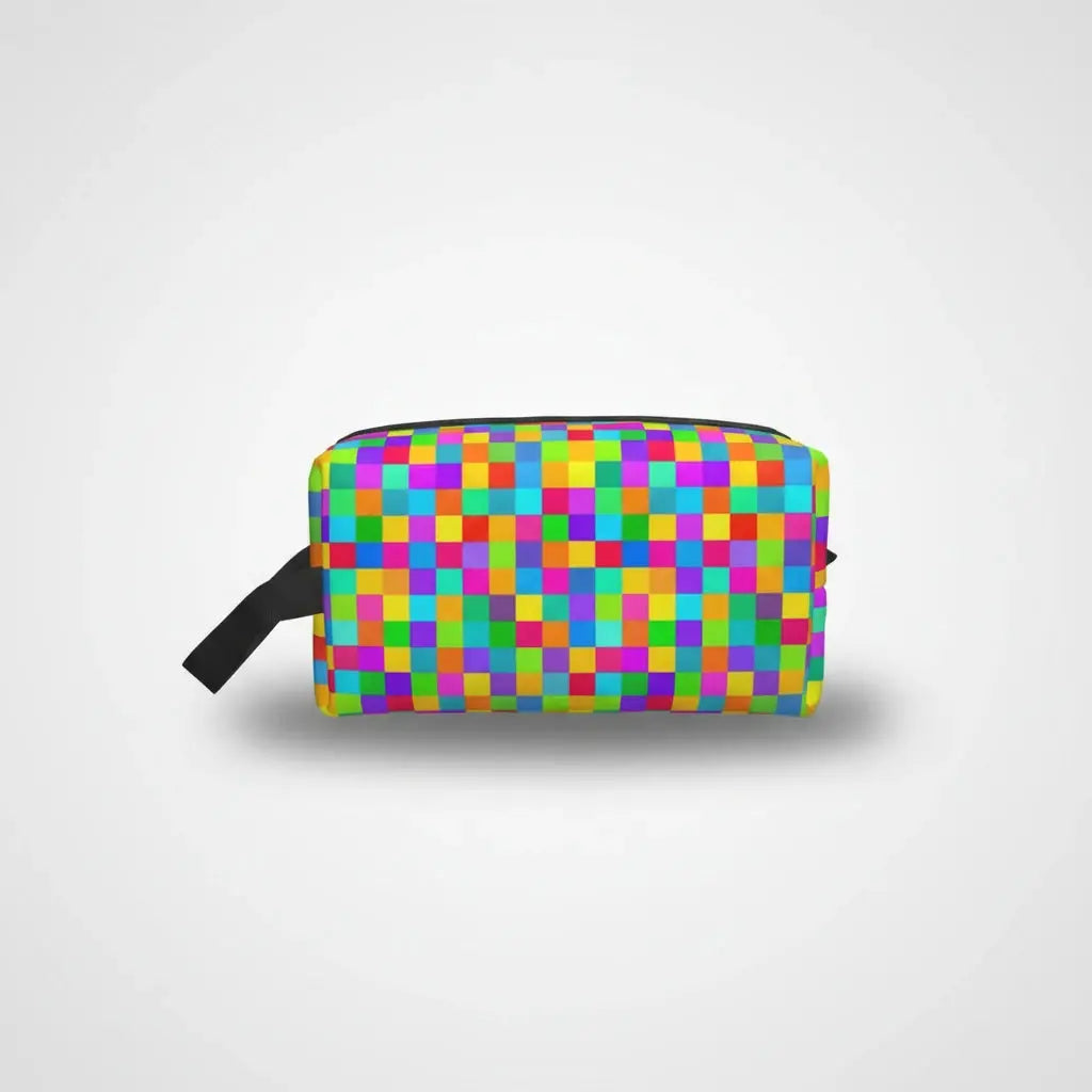 Trousse de toilette femme motifs géométriques