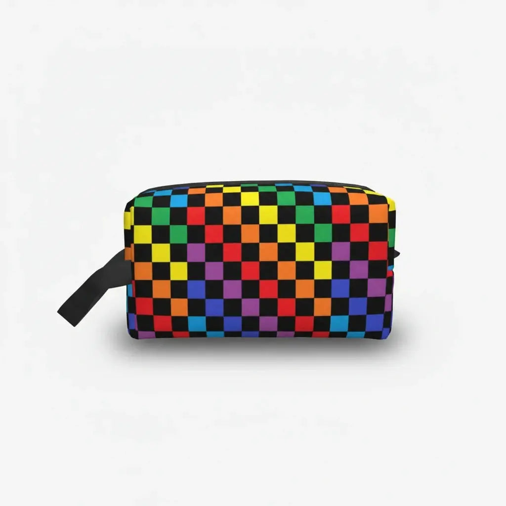 Trousse de toilette femme motifs géométriques