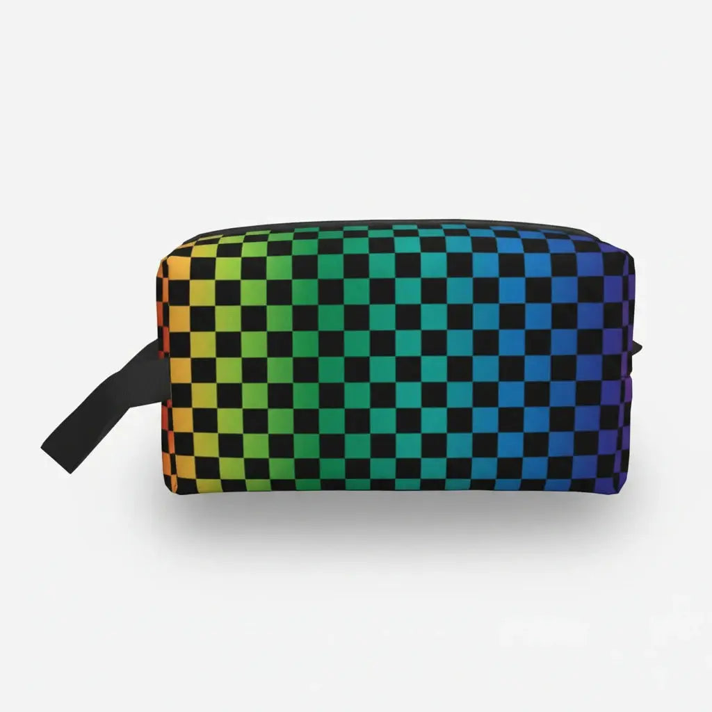 Trousse de toilette femme motifs géométriques