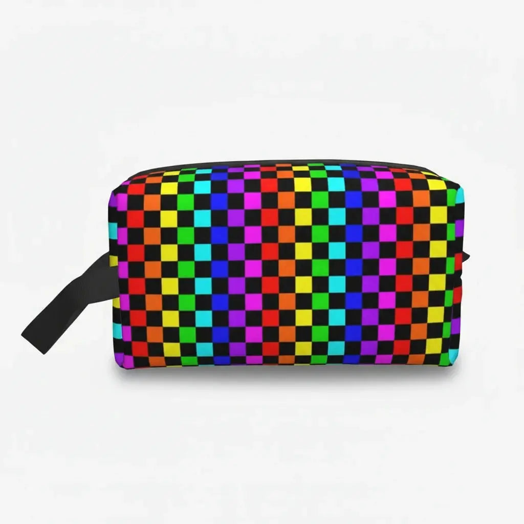 Trousse de toilette femme motifs géométriques