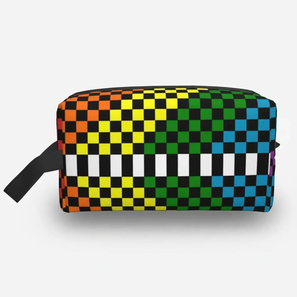 Trousse de toilette femme motifs géométriques