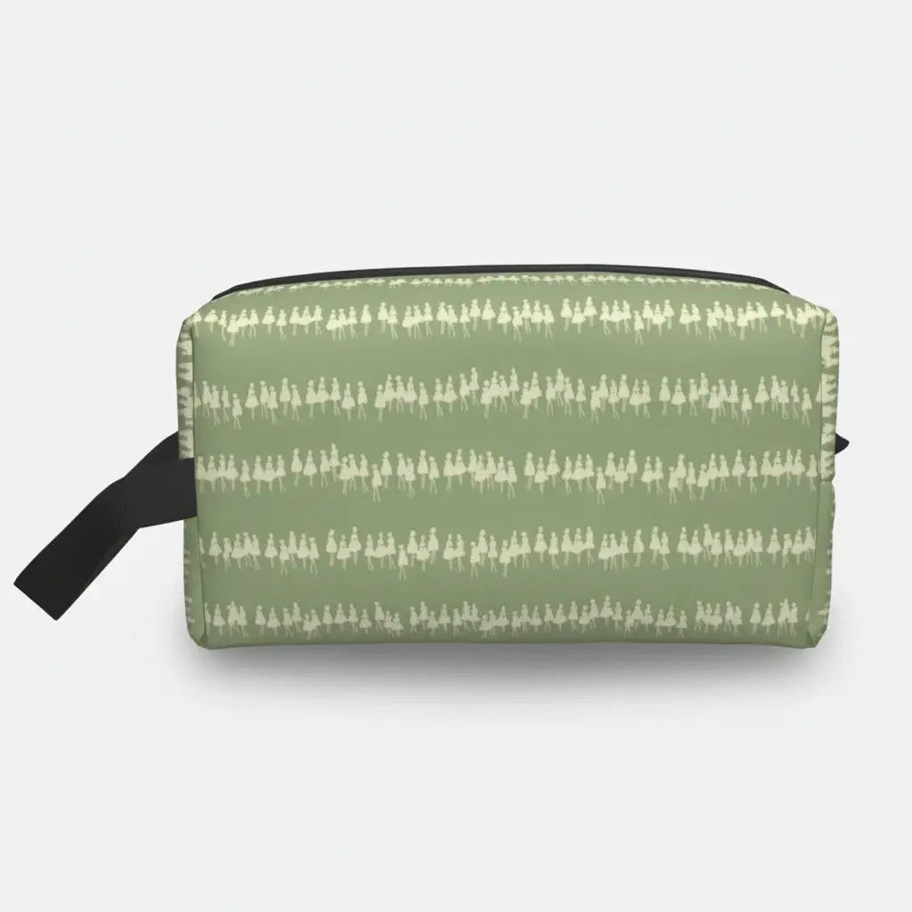 Trousse de toilette femme motifs géométriques rétro