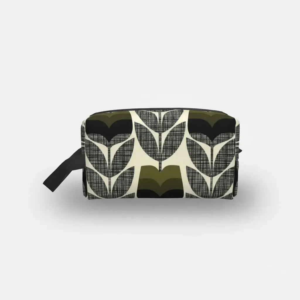 Trousse de toilette femme motifs géométriques rétro